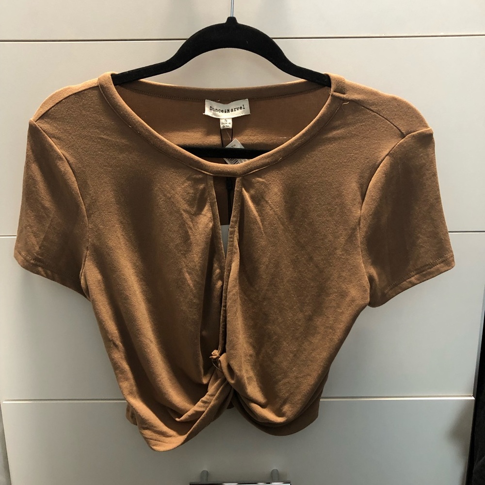 NWT Tan Crop Top